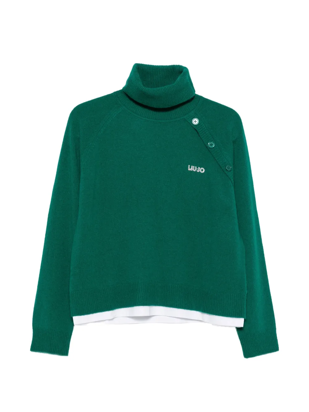 LIU JO button-detail roll-neck sweater