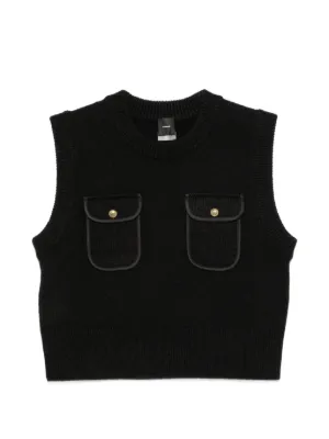 Alexander Wang Logo Print Fitted Tank | Black | FARFETCH