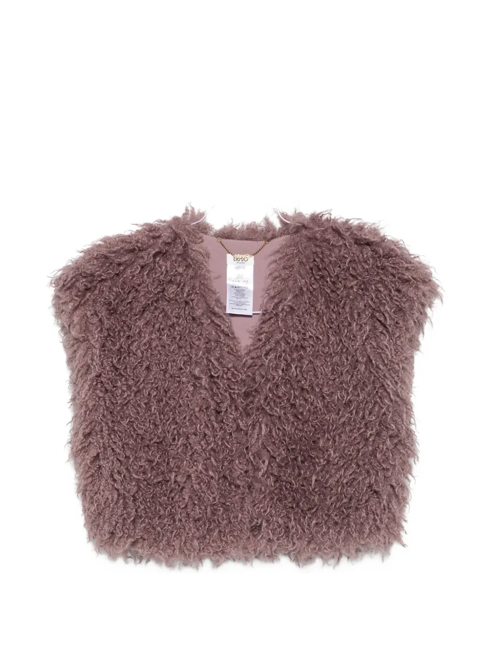 LIU JO faux-fur sleeveless jacket - Violett