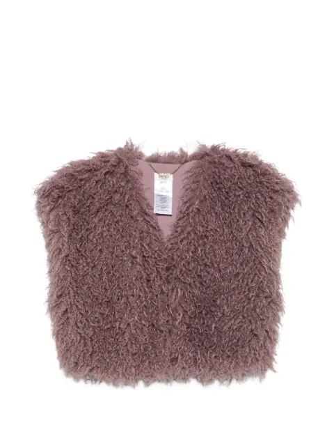 LIU JO faux-fur sleeveless jacket