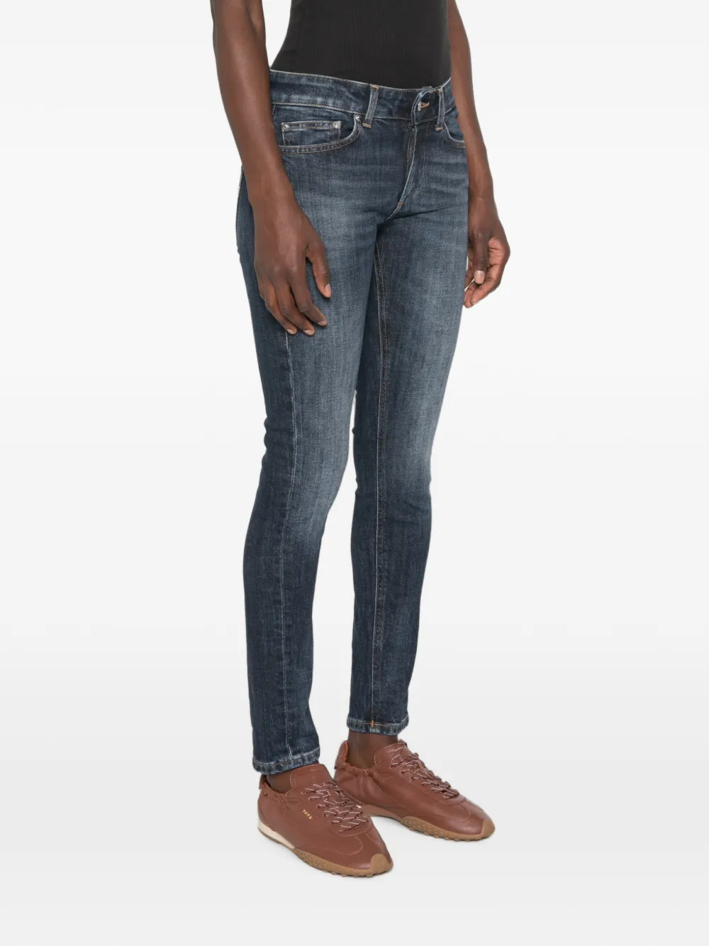 DONDUP Monroe skinny jeans met vervaagd effect Blauw