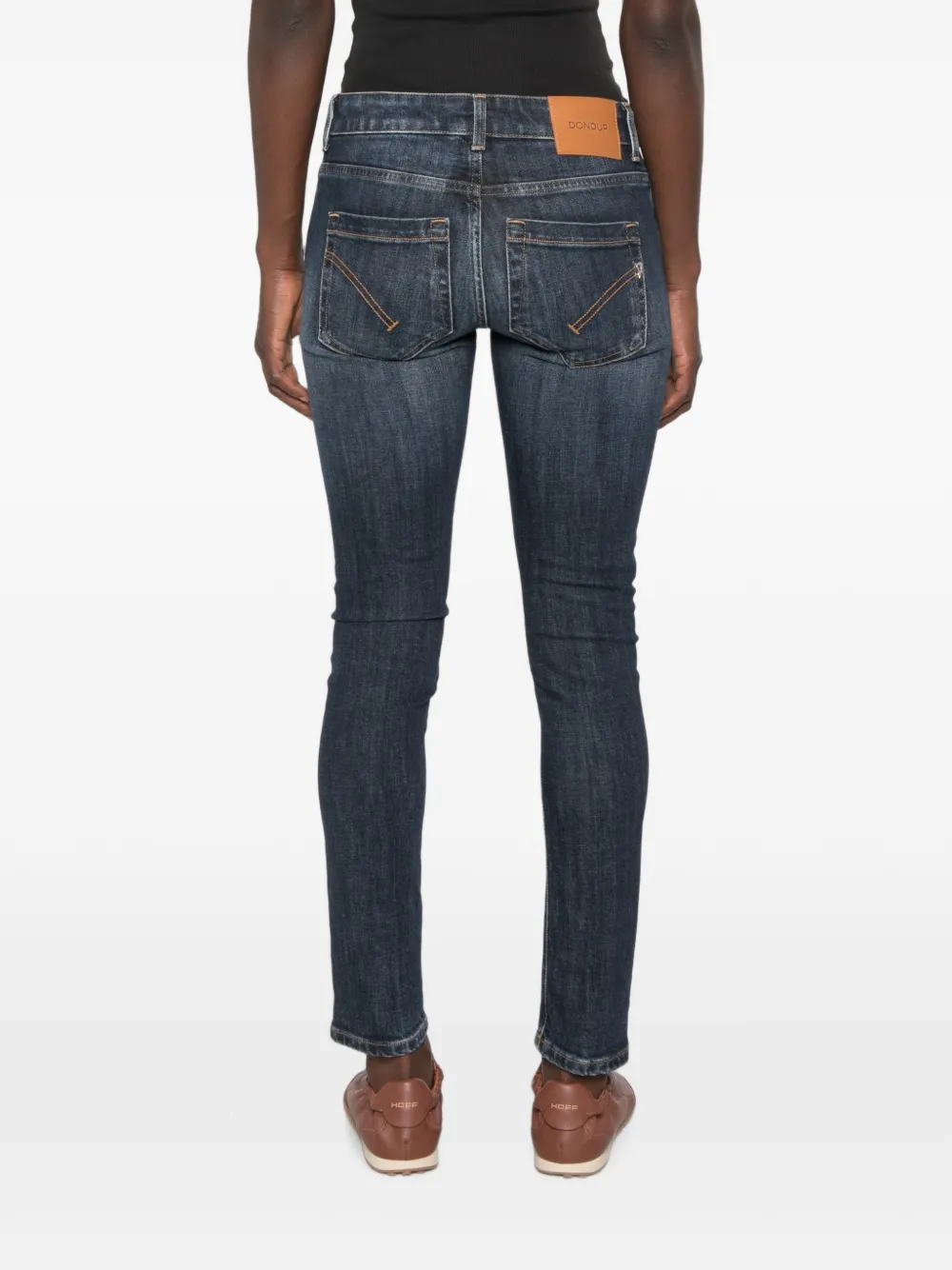 DONDUP Monroe skinny jeans met vervaagd effect Blauw