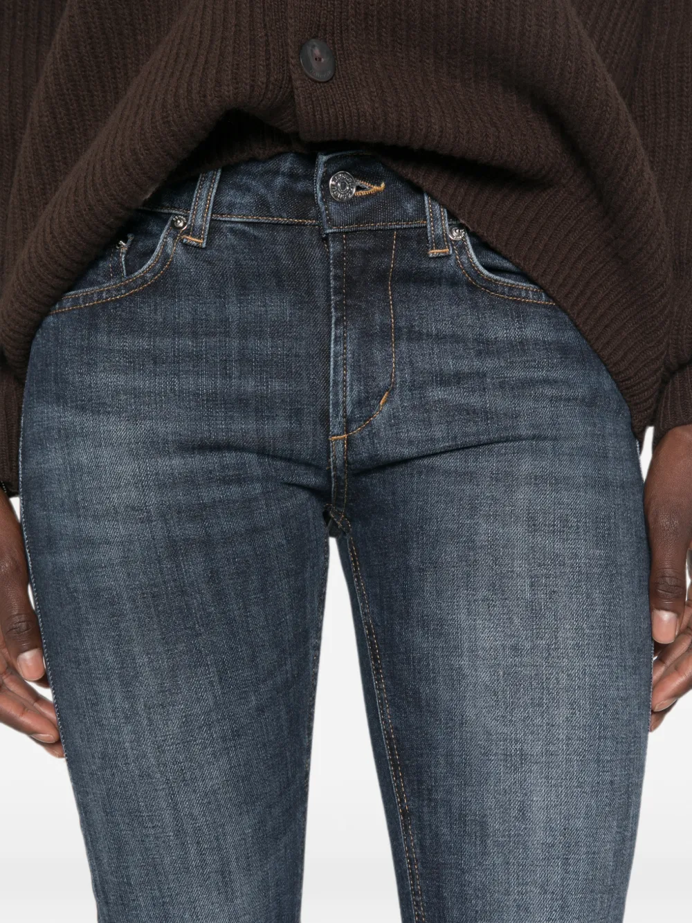 DONDUP Monroe skinny jeans met vervaagd effect Blauw