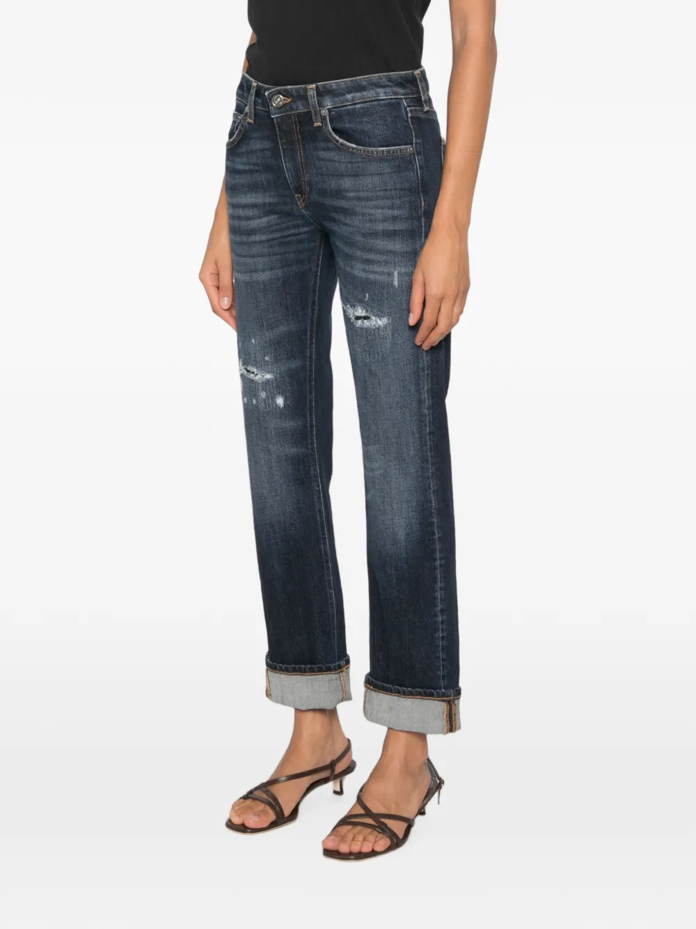 DONDUP Gerafelde jeans Blauw