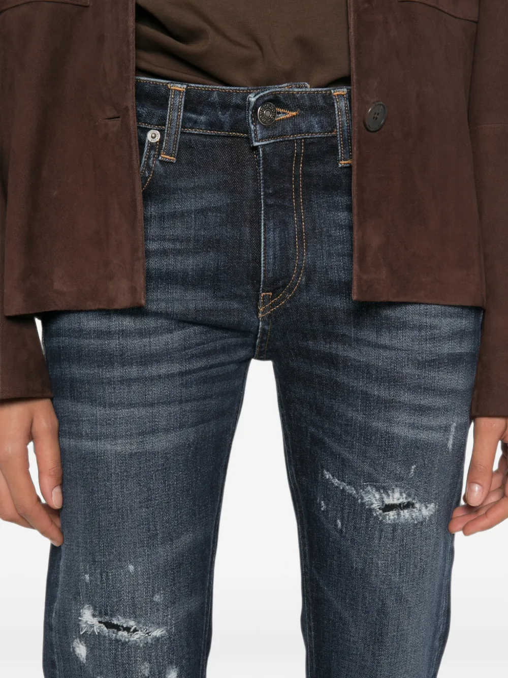 DONDUP Gerafelde jeans Blauw
