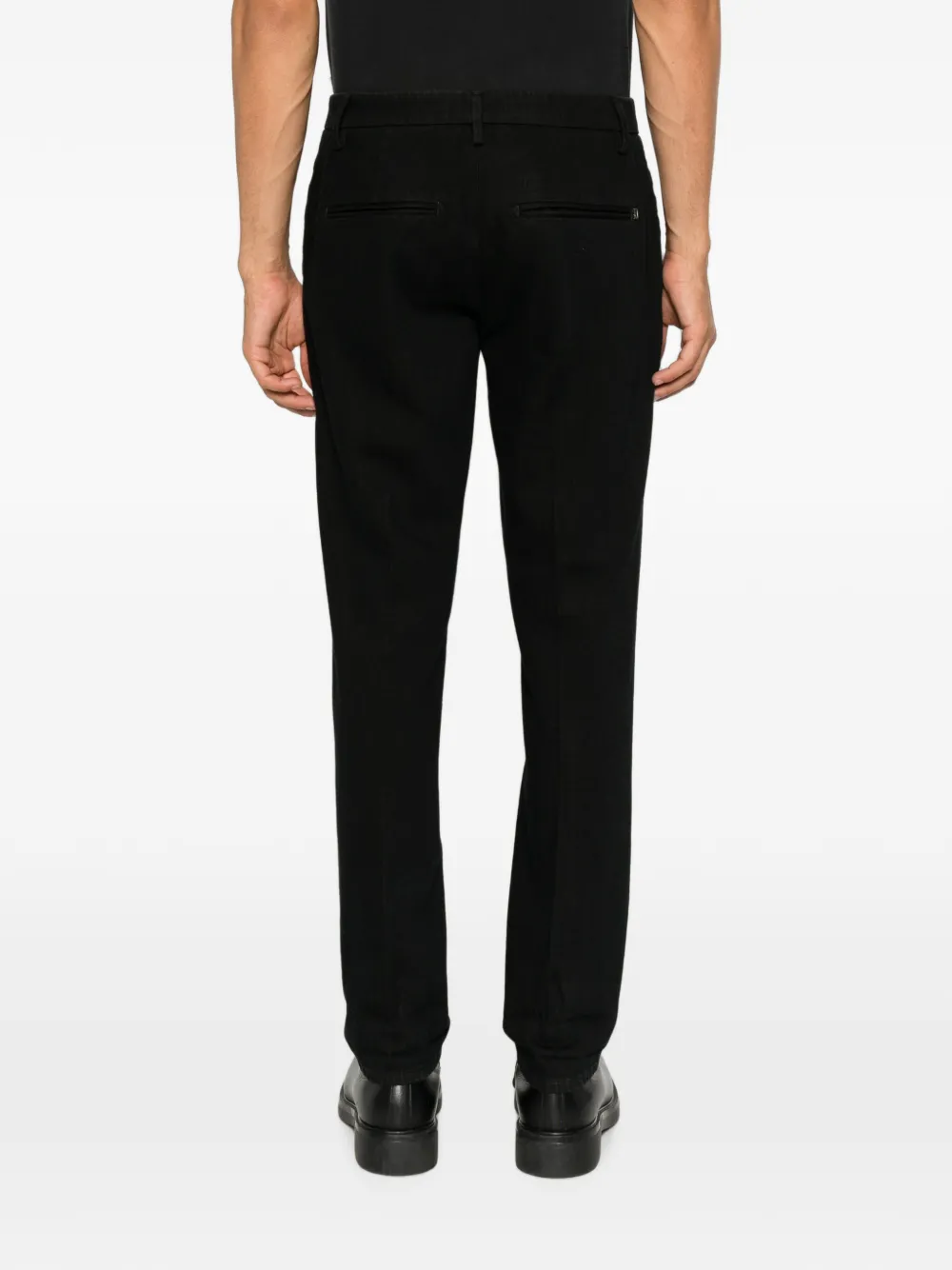 DONDUP Straight jeans met logoplakkaat Zwart
