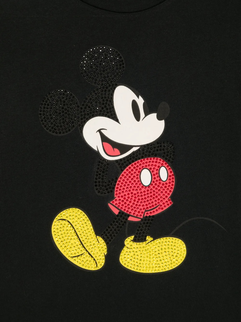 LIU JO x Disney Mickey Mouse T-shirt verfraaid met stras Zwart