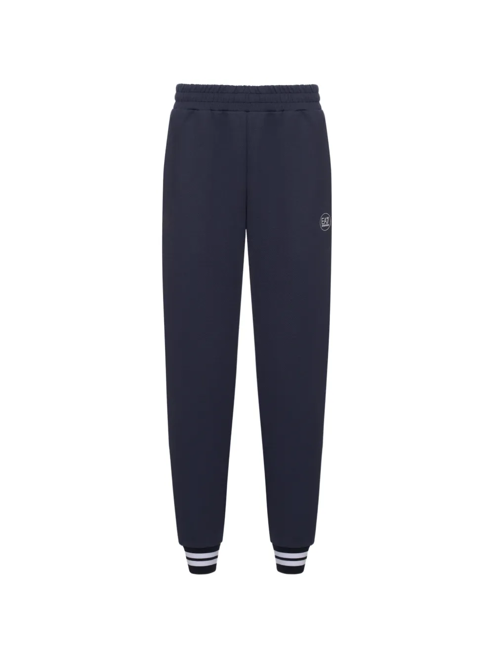 Ea7 Emporio Armani logo-print striped-cuff track pants - Blau