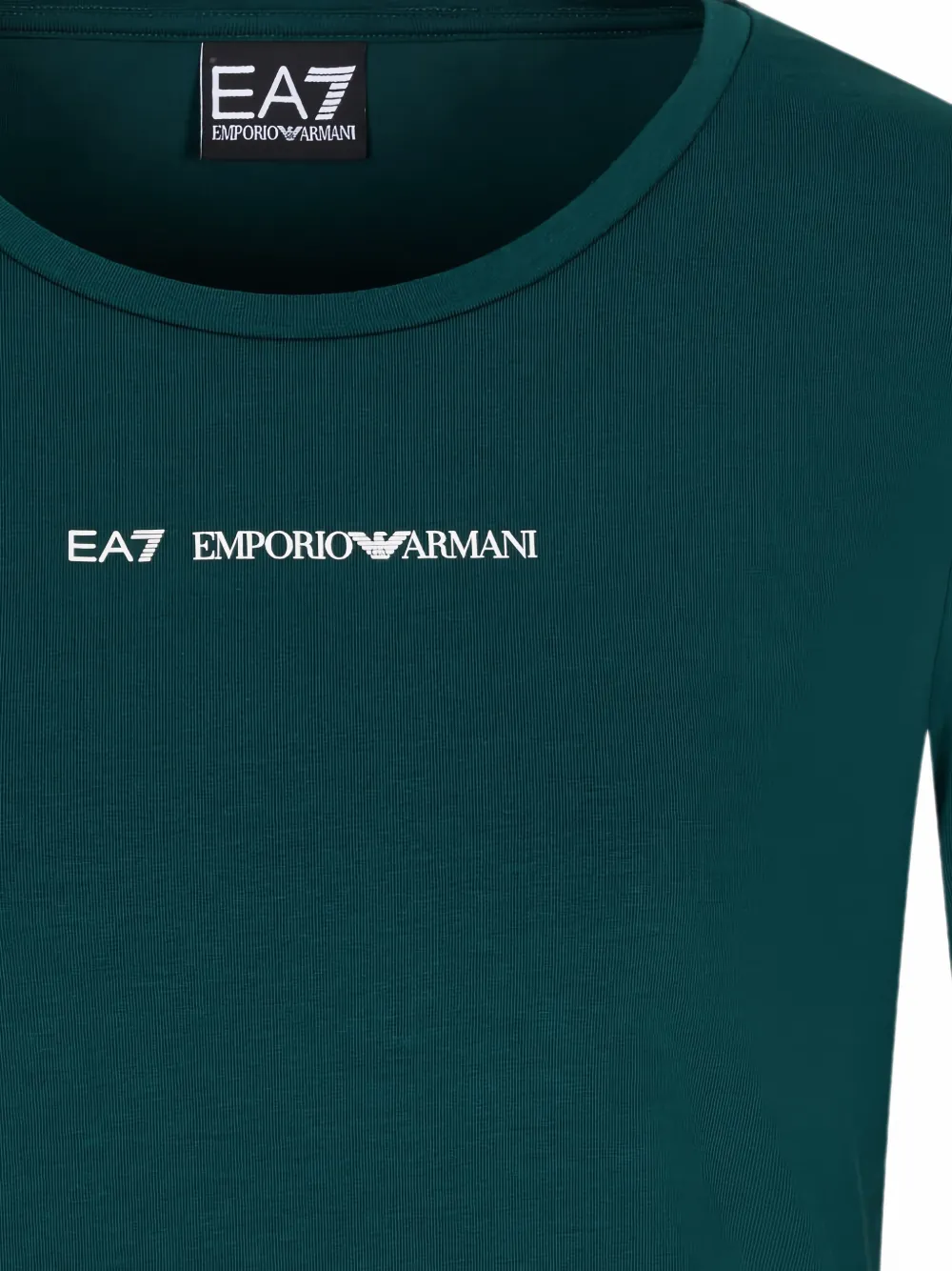 Ea7 Emporio Armani T-shirt met lange mouwen en logo-print Groen