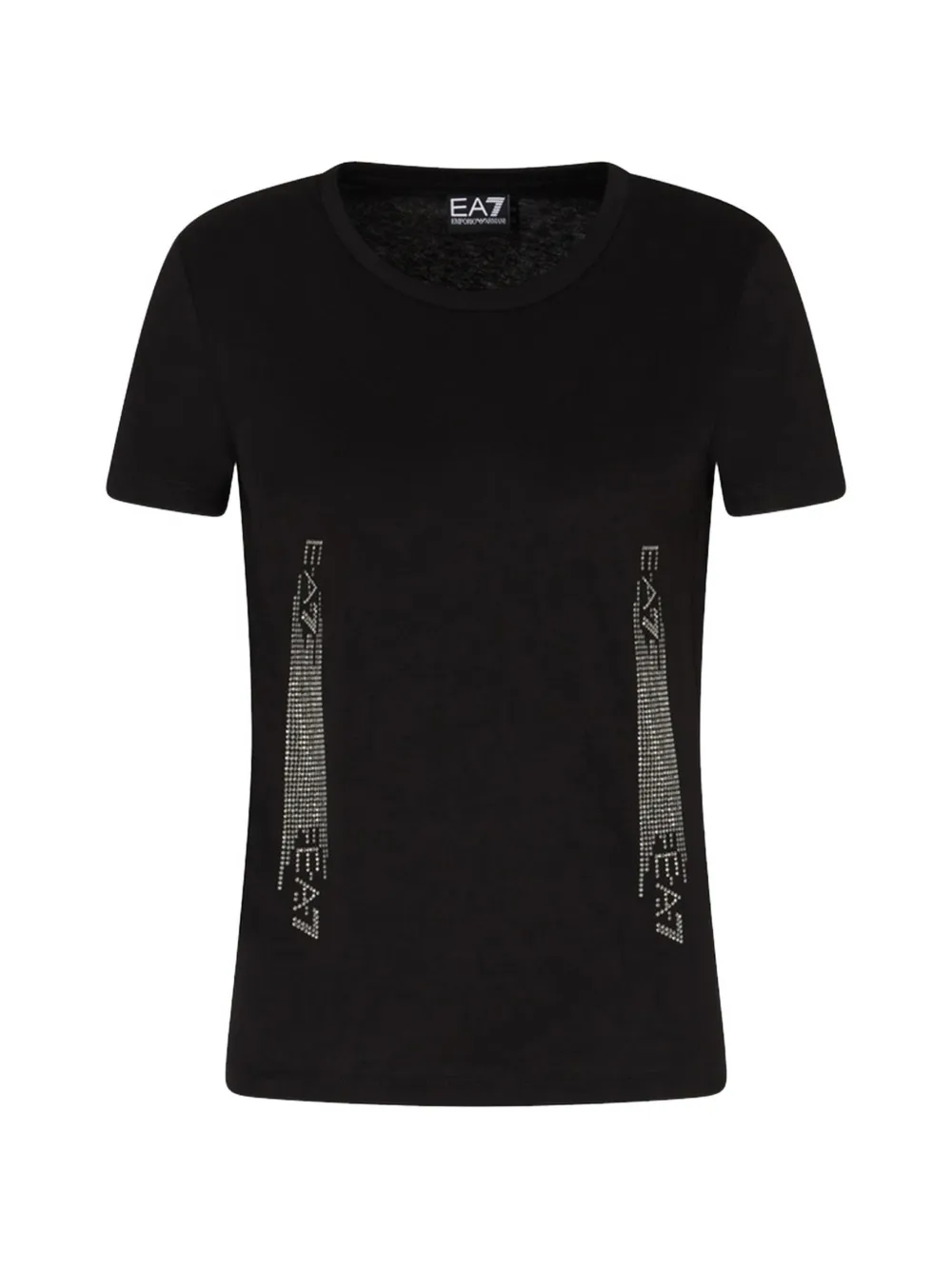 Ea7 Emporio Armani rhinestone-embellished short-sleeve T-shirt - Nero