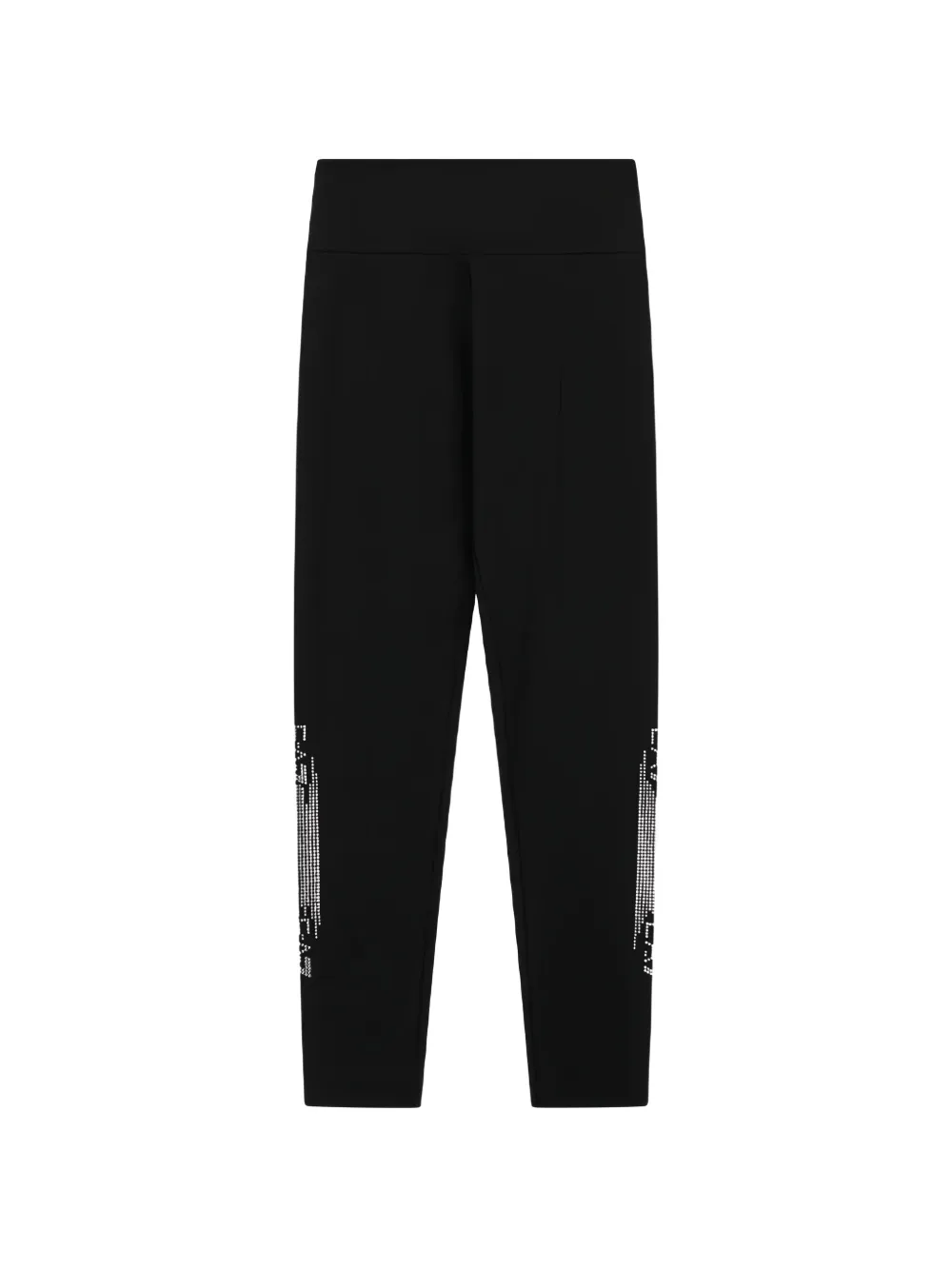 Ea7 Emporio Armani rhinestone-embellished leggings - Nero