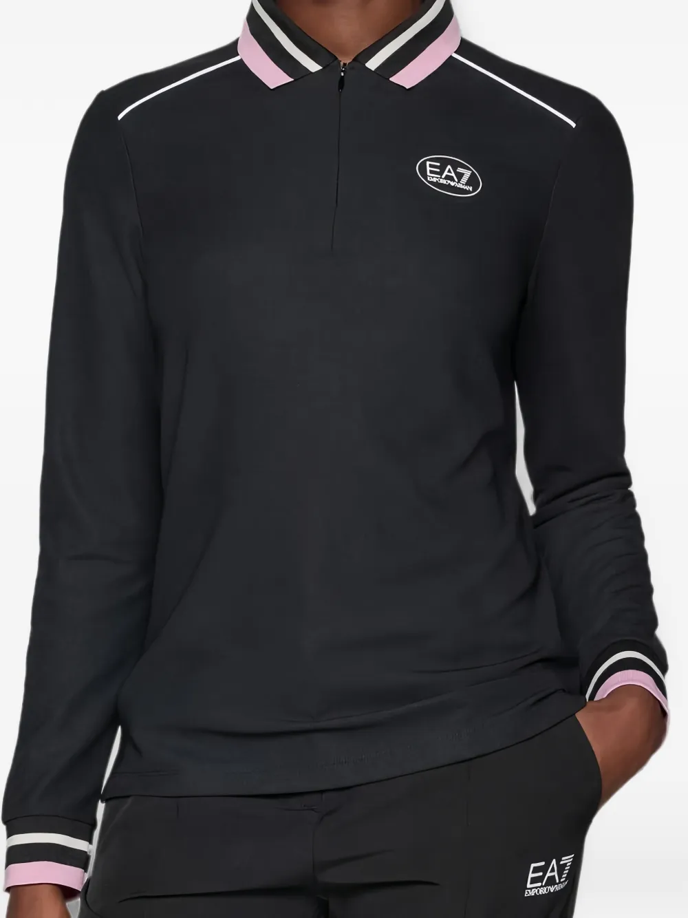 Ea7 Emporio Armani Poloshirt met logoprint Zwart