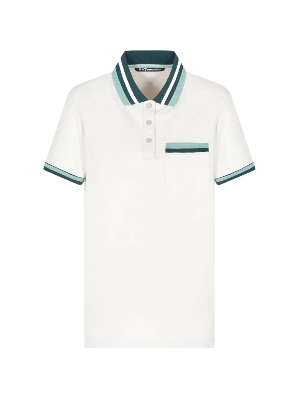Ea7 Emporio Armani Golf Pro contrast-trim polo shirt - Bianco