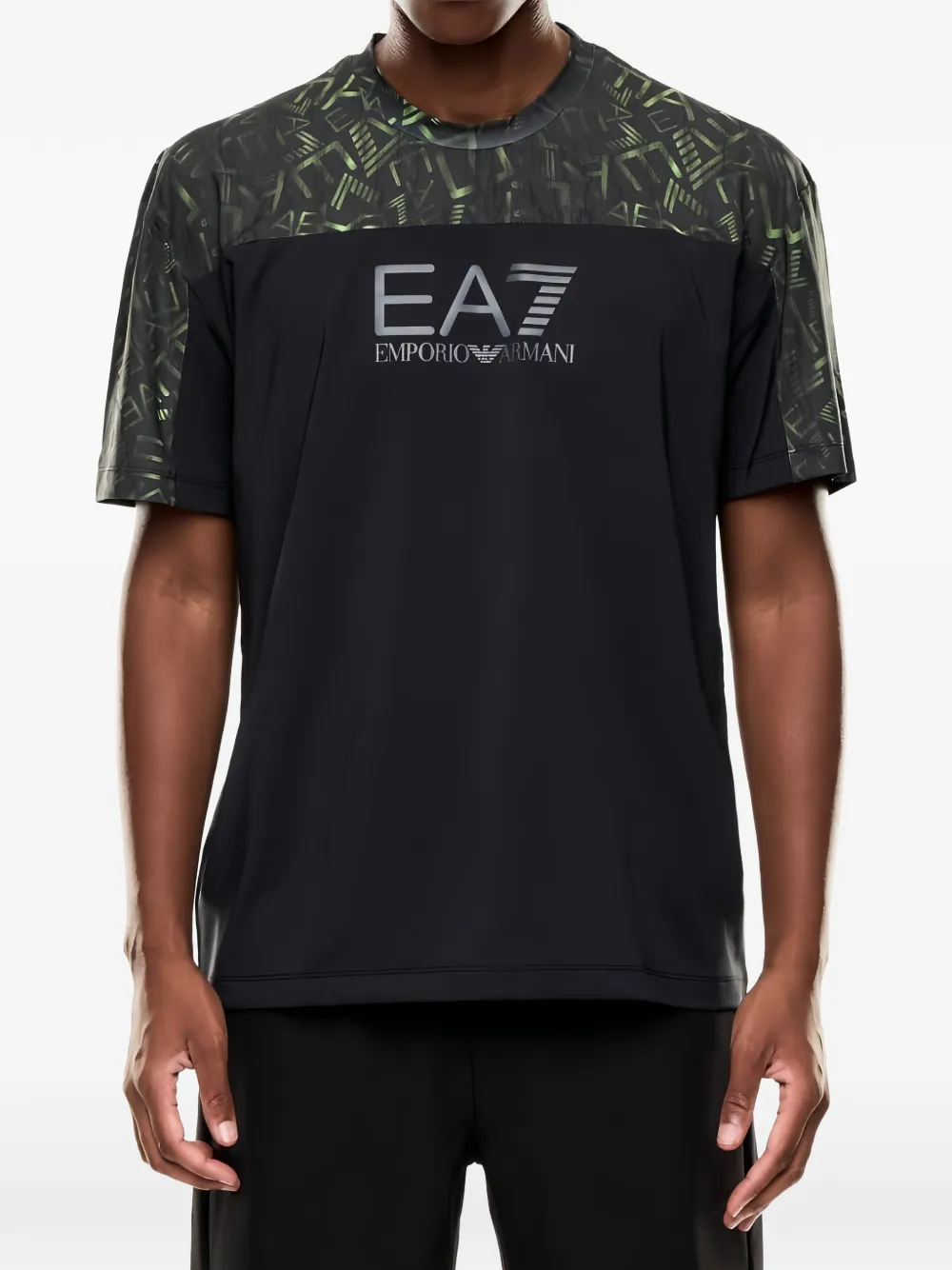 Ea7 Emporio Armani logo-print short-sleeve T-shirt - Nero