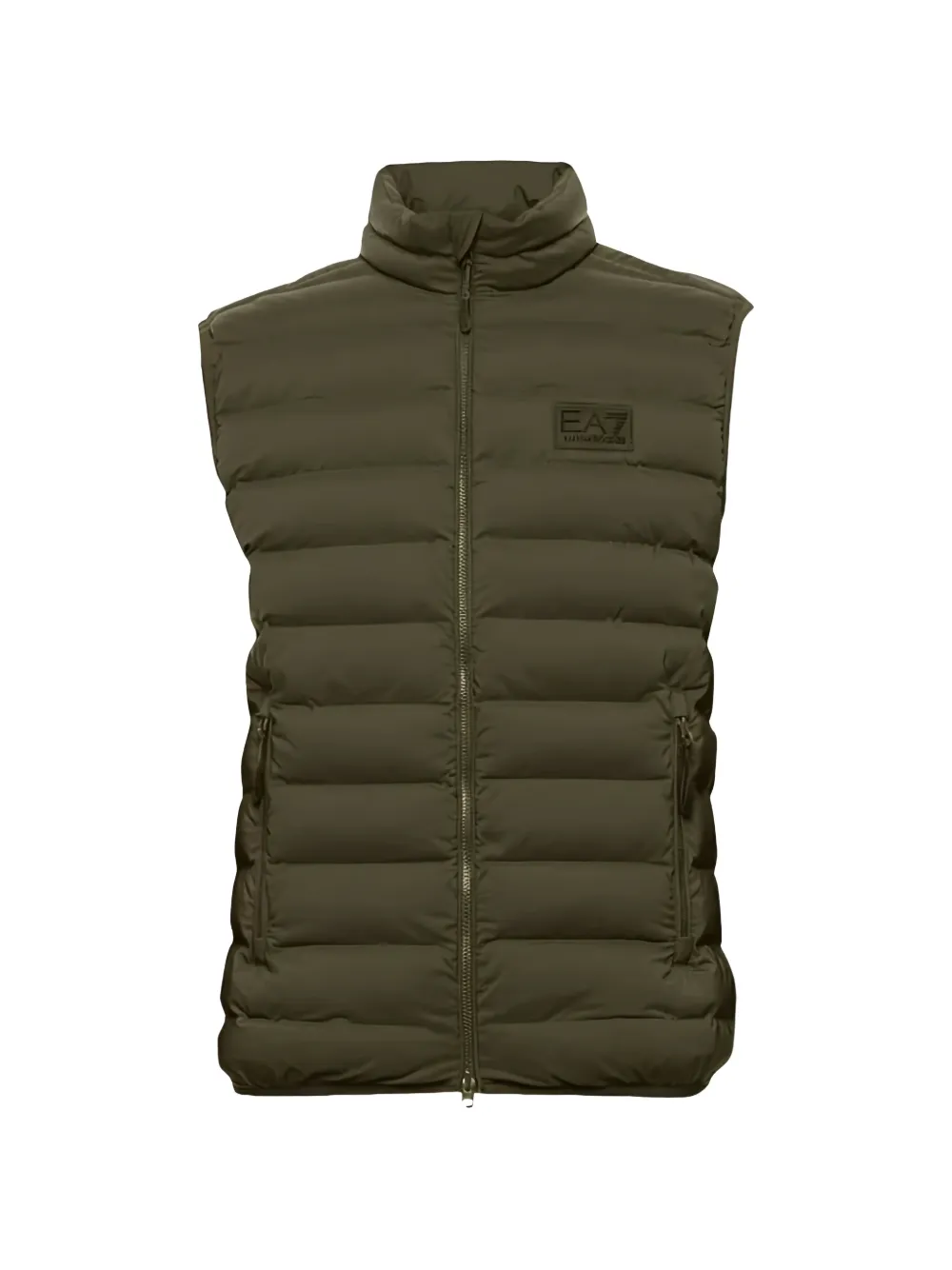 Ea7 Emporio Armani quilted logo-patch gilet - Grün