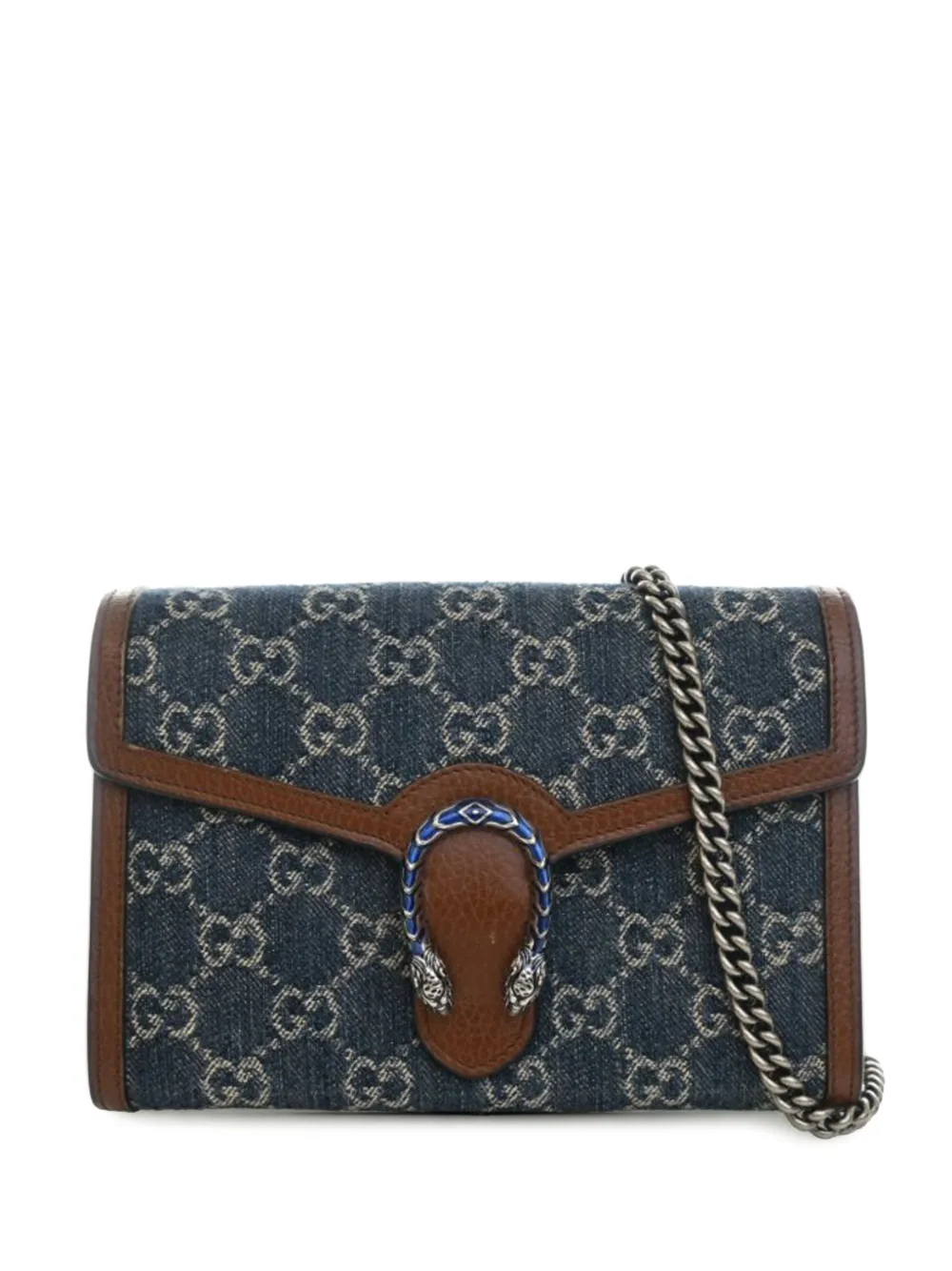 Gucci Pre-Owned Borsa a tracolla GG in denim Dionysus Wallet on Chain 2000-2015 - Blu
