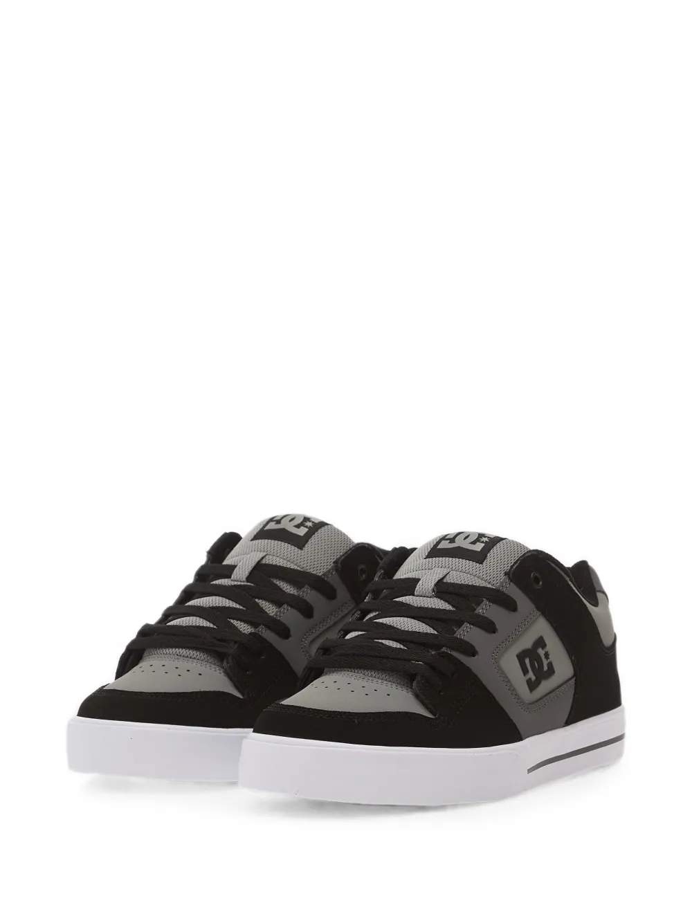 DC Shoes Pure sneakers met logo-patch en vlakken Grijs