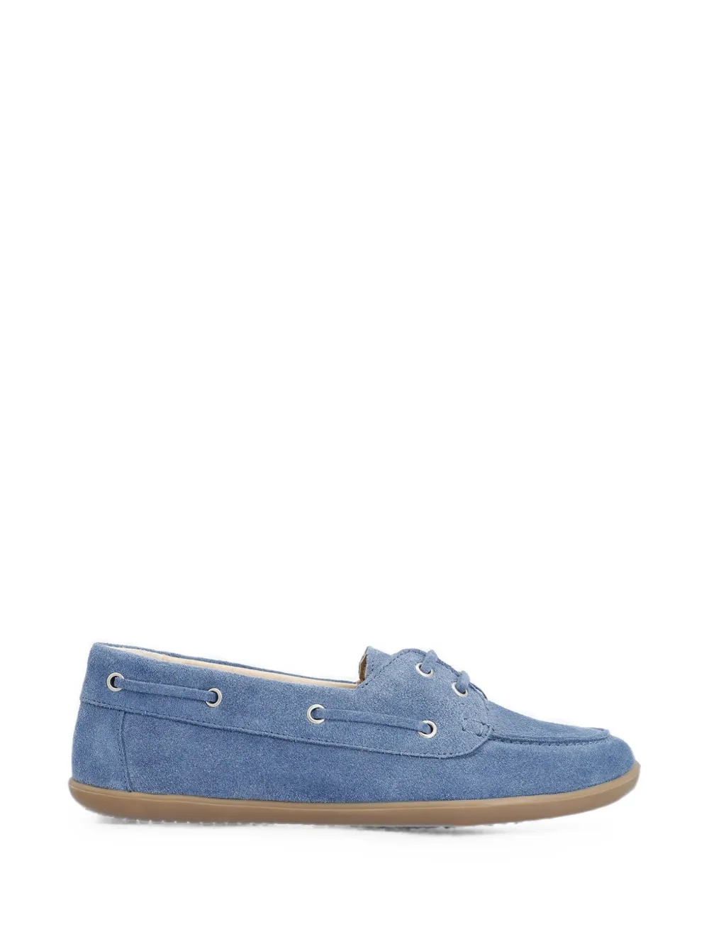 GROUNDIES Bay lace-up suede moccasins - Blu
