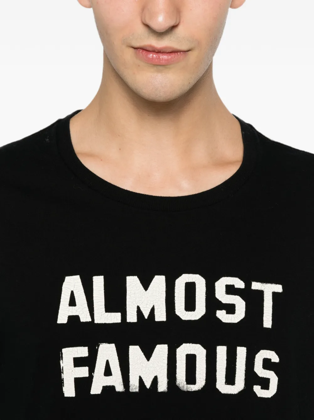 R13 T-shirt met tekst Zwart