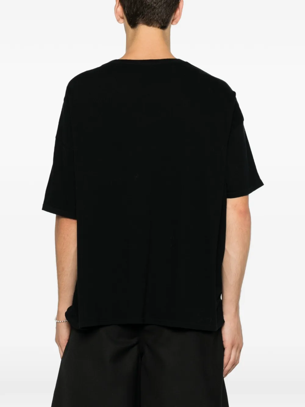 R13 T-shirt met tekst Zwart