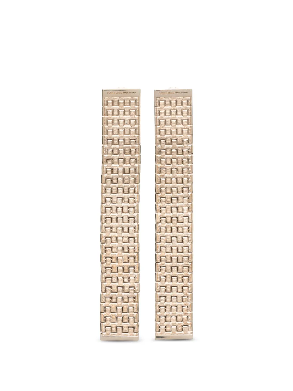 TOM FORD mesh-detail drop earrings - Gold