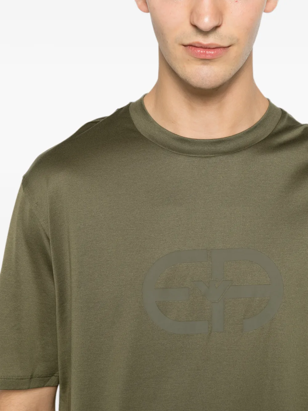 Emporio Armani T-shirt met logoprint Groen