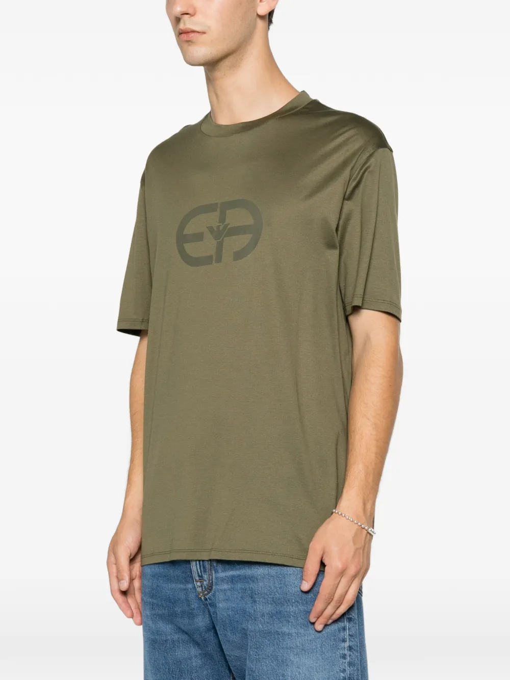 Emporio Armani T-shirt met logoprint Groen