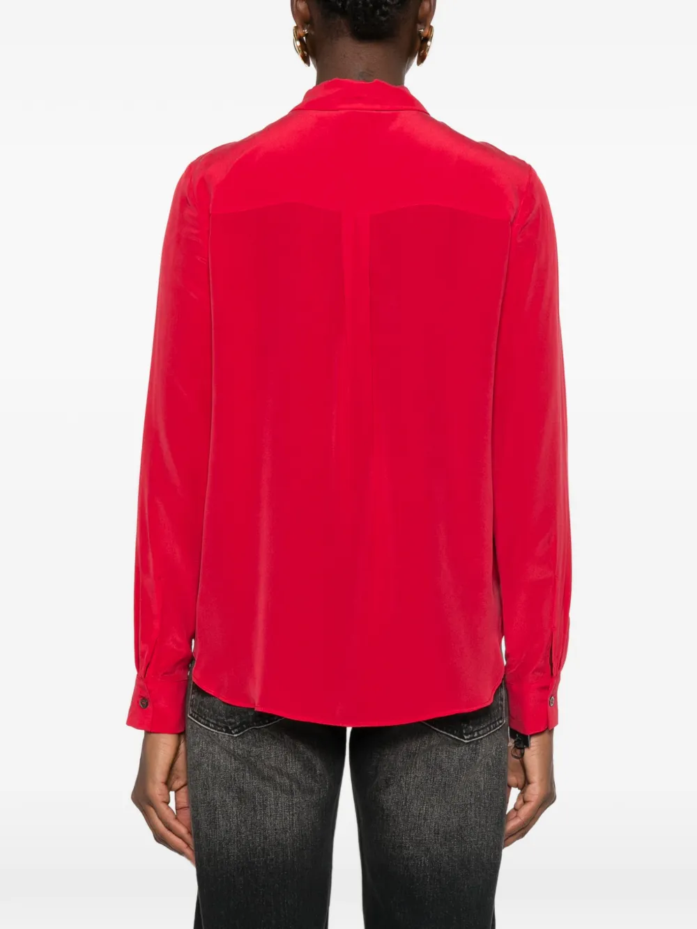 PINKO Crackers zijden blouse Rood