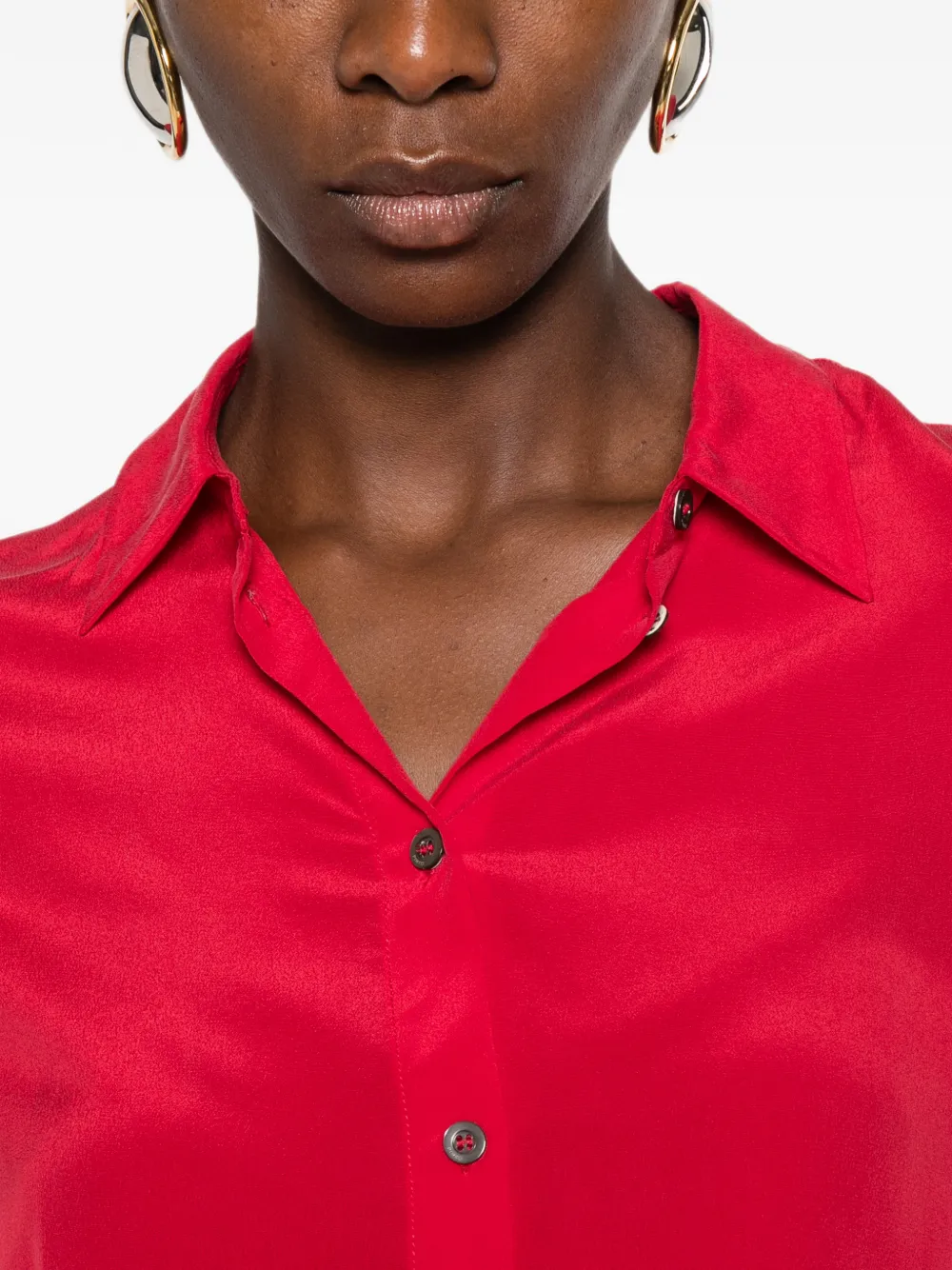 PINKO Crackers zijden blouse Rood