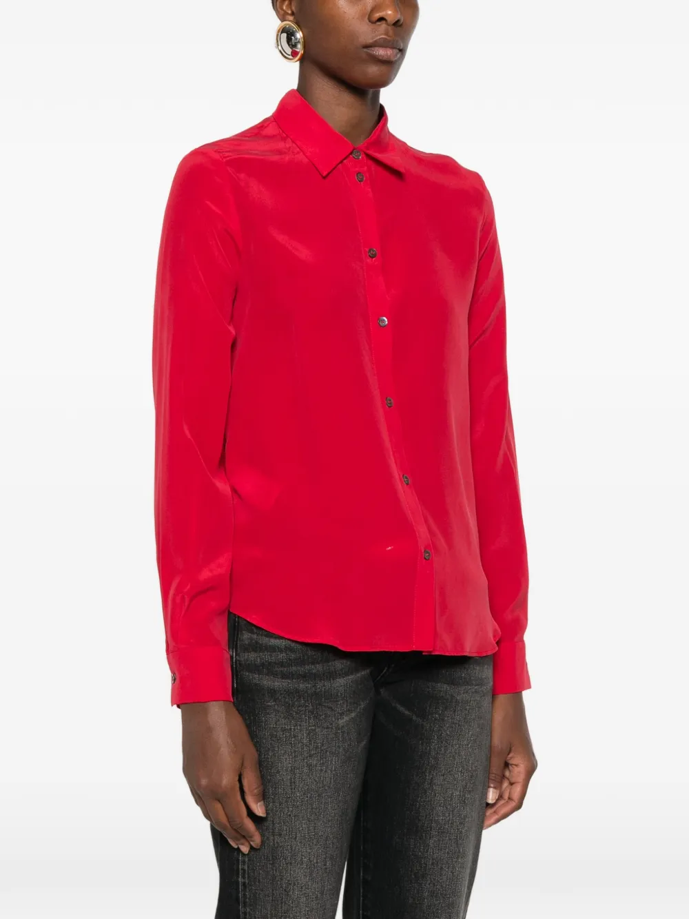 PINKO Crackers zijden blouse Rood