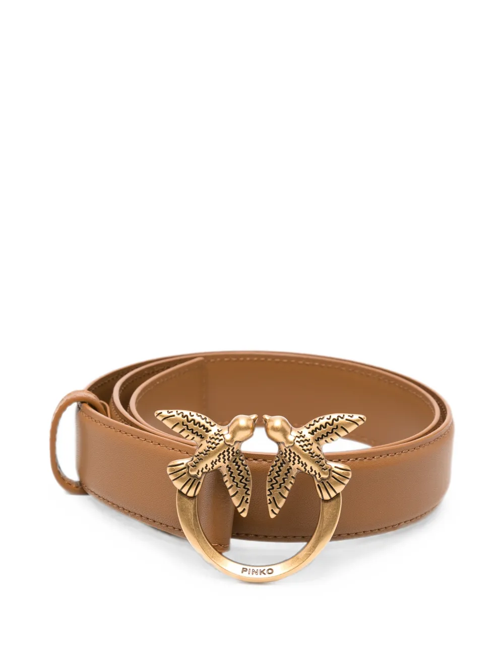 PINKO Love Berry leather belt - Marrone