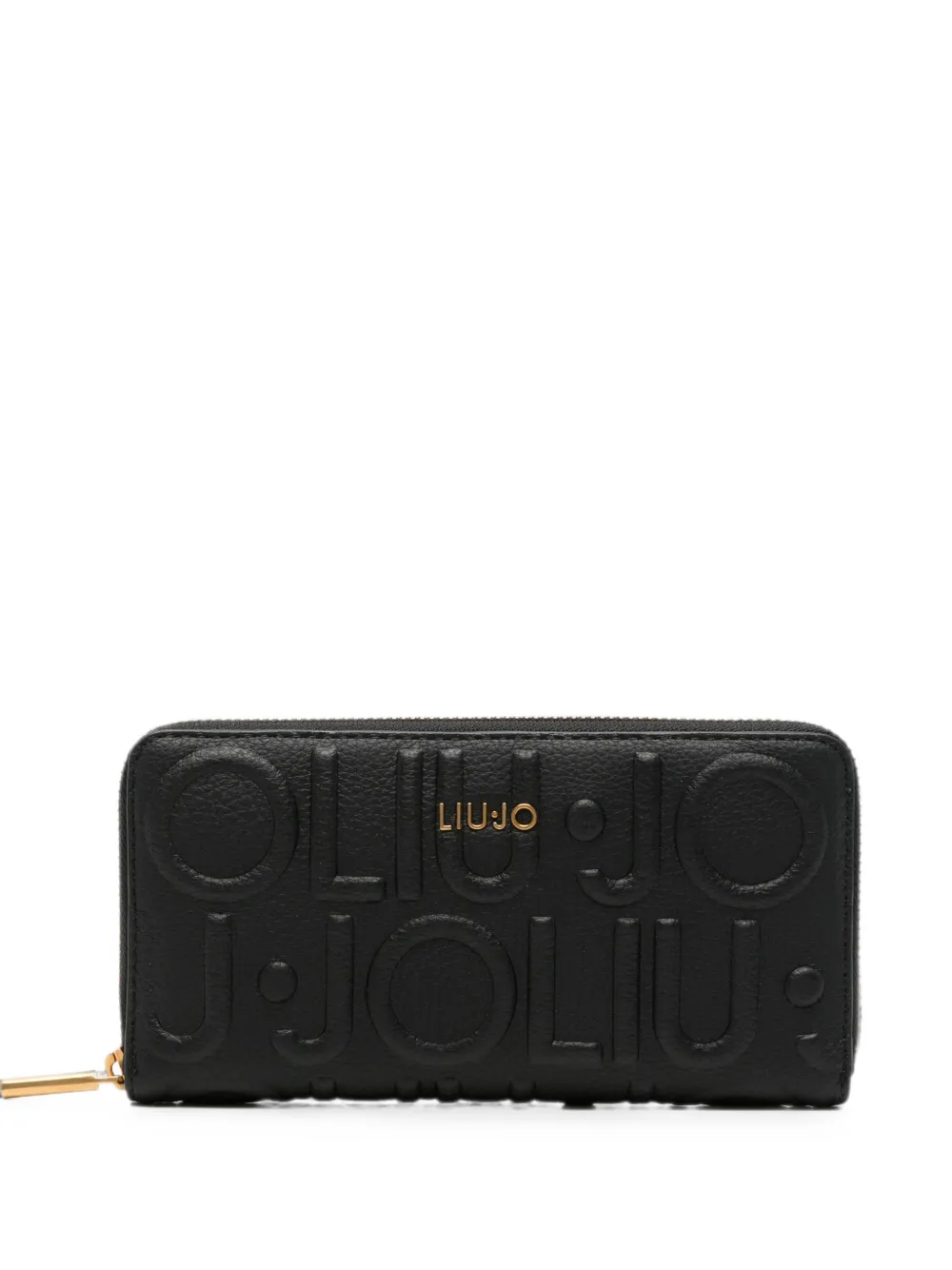 LIU JO logo-embossed zip-around wallet - Schwarz