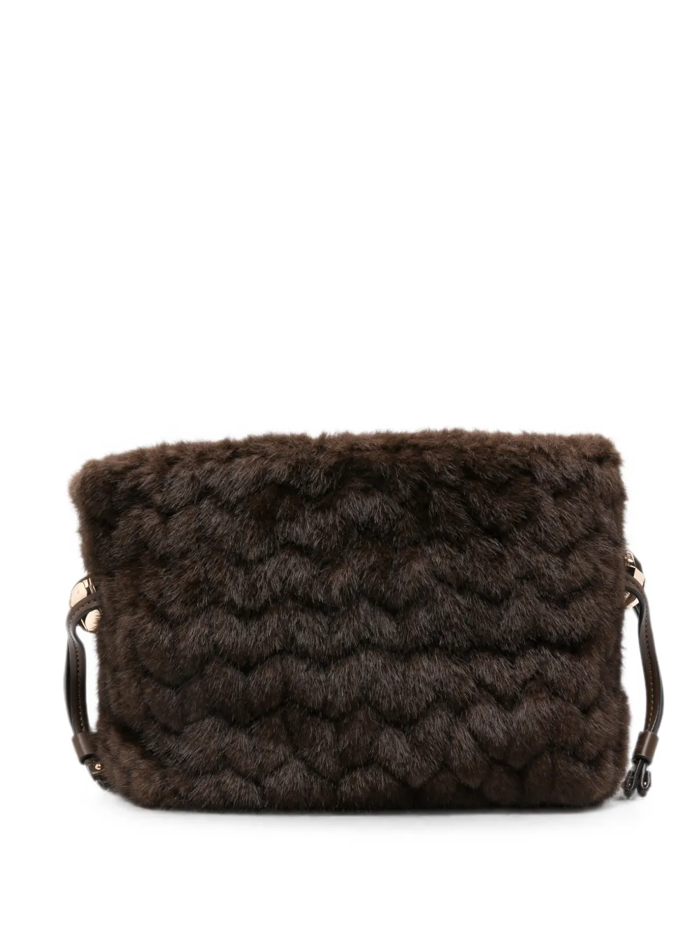 LIU JO small faux-fur clutch bag - Marrone