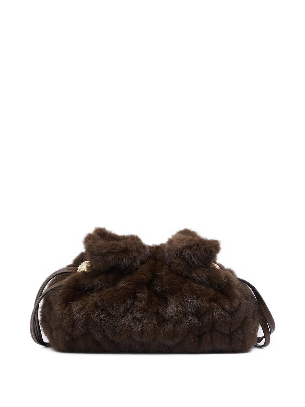 LIU JO Kleine clutch van imitatiebont Bruin