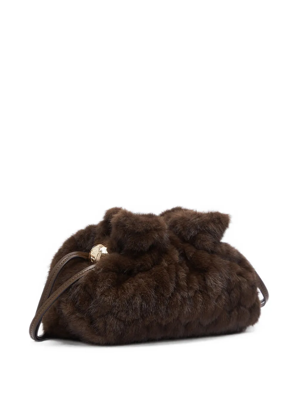 LIU JO Kleine clutch van imitatiebont Bruin