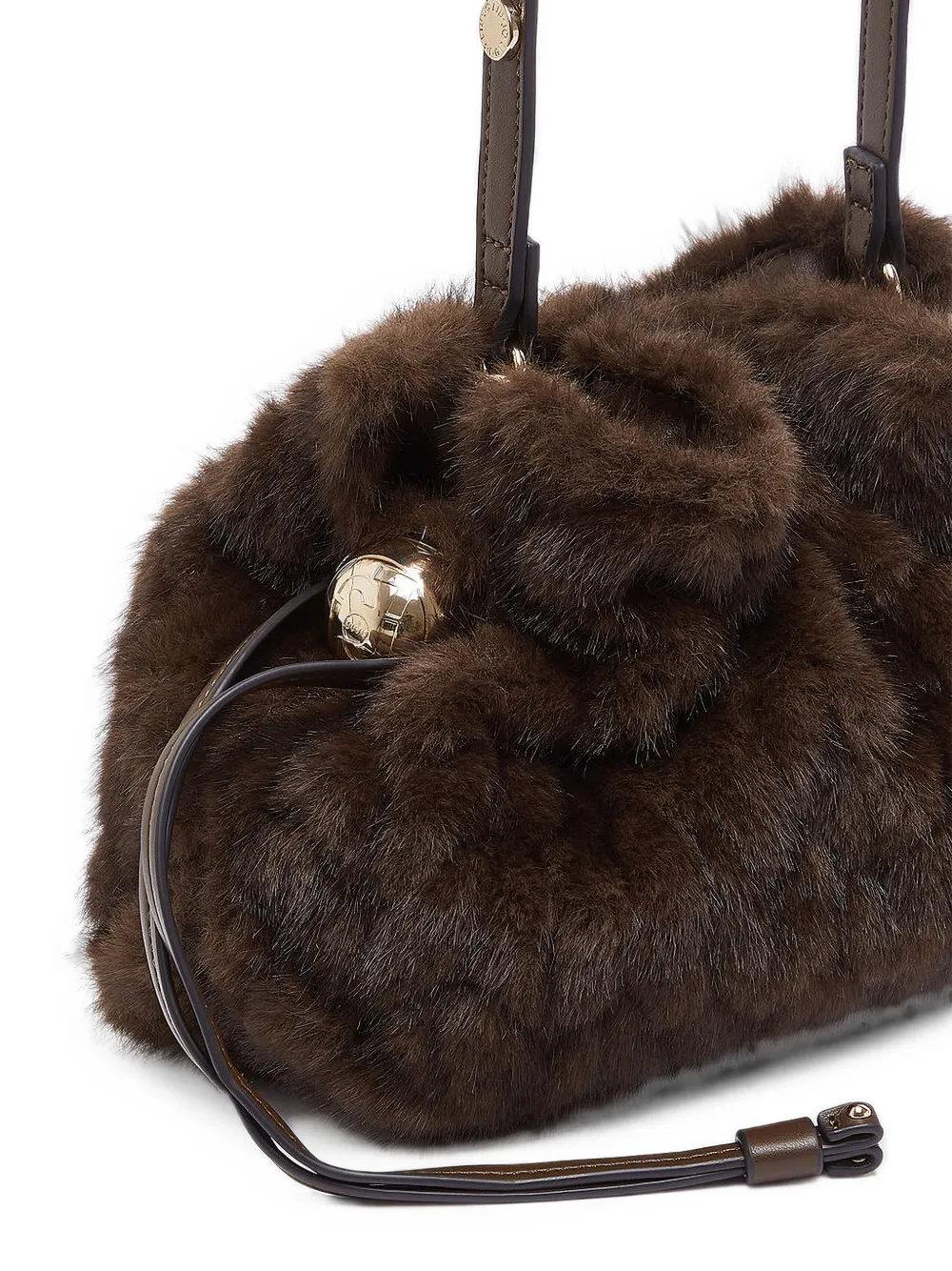 LIU JO Kleine clutch van imitatiebont Bruin