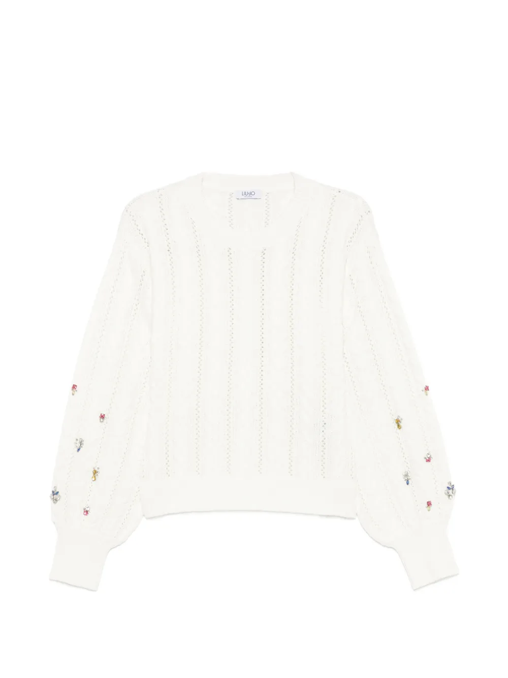LIU JO Maglione con decorazione - Bianco
