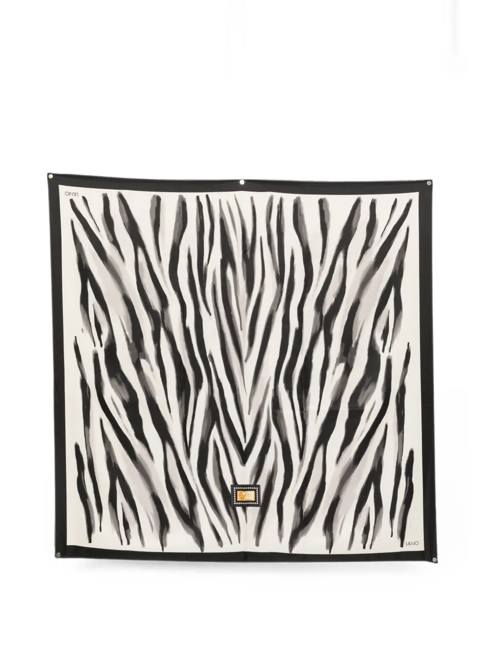 LIU JO zebra-print square scarf - Weiß