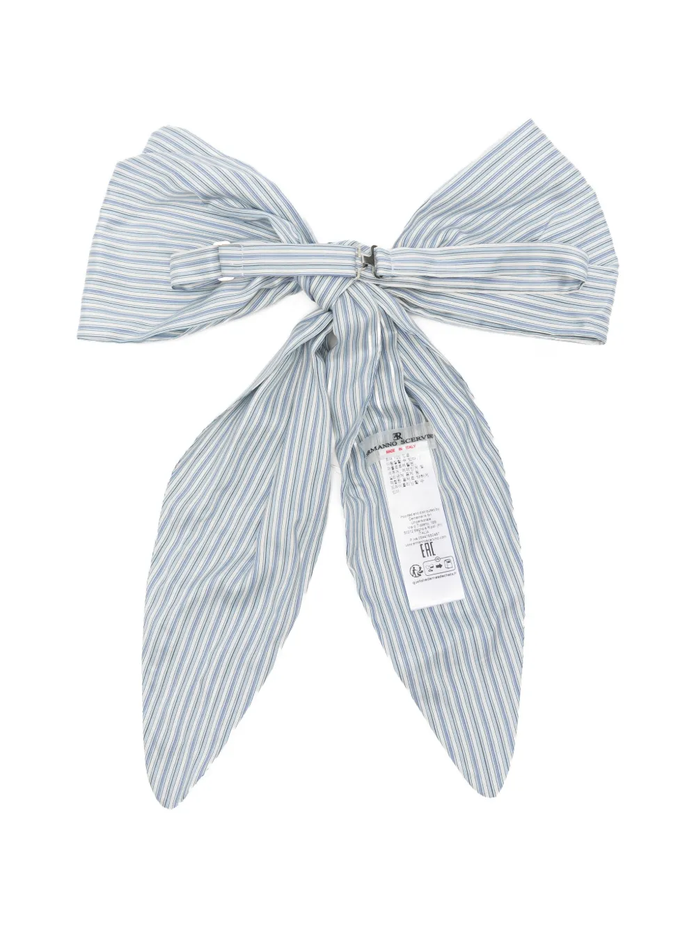Ermanno Scervino striped silk bow tie Blauw