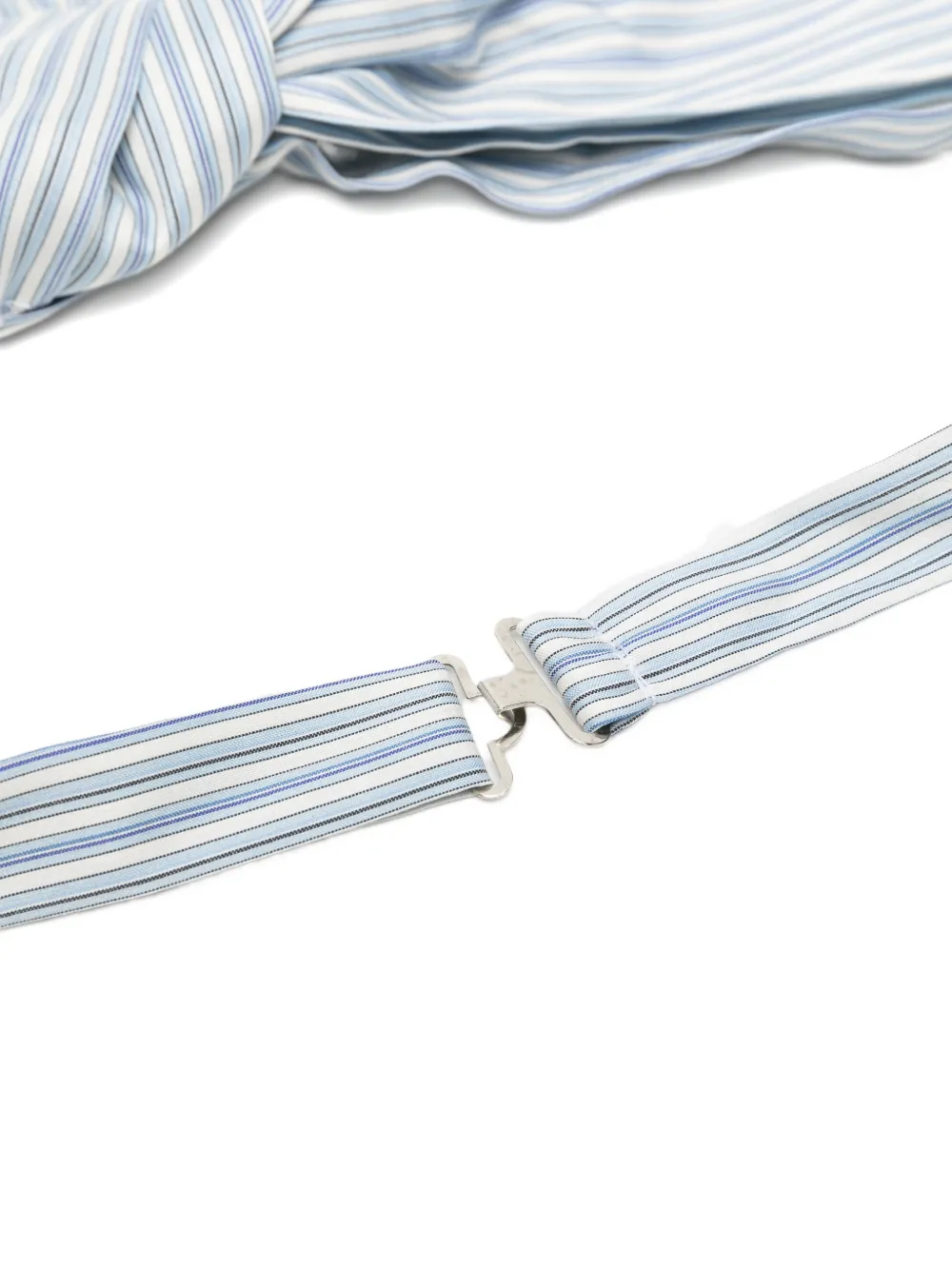 Ermanno Scervino striped silk bow tie Blauw