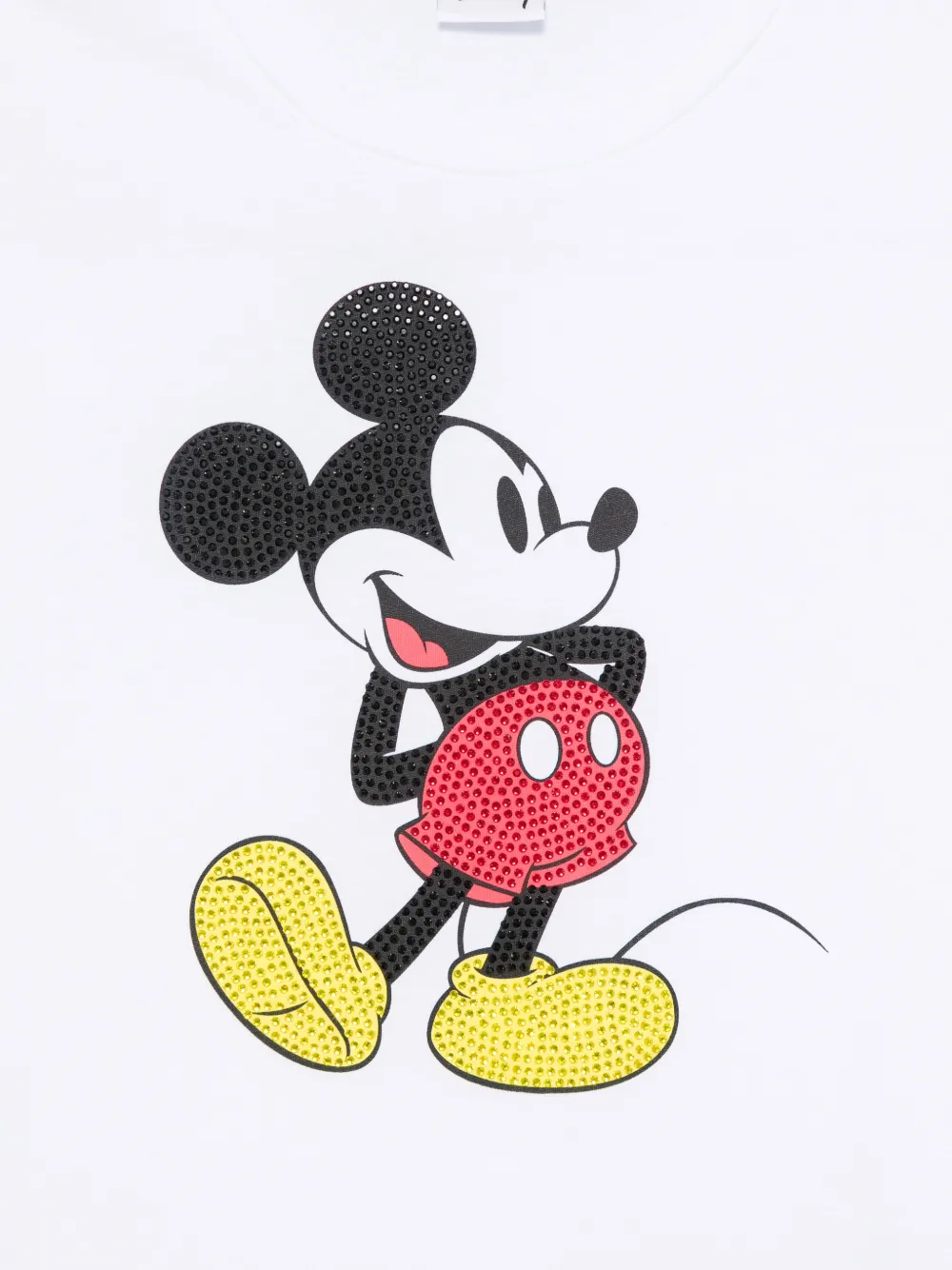 LIU JO Mickey Mouse T-shirt verfraaid met stras Wit