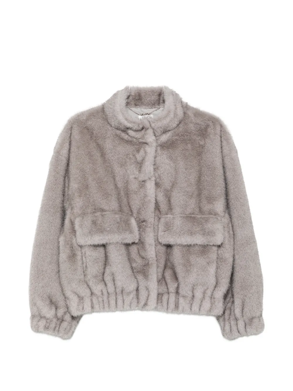 LIU JO faux-fur funnel-neck jacket - Grau