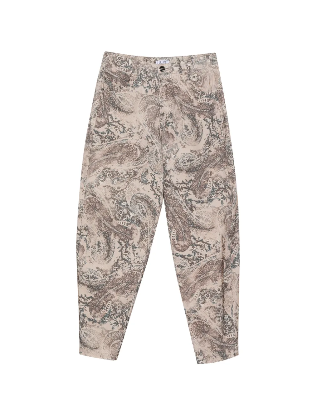 LIU JO paisley-print corduroy trousers Beige
