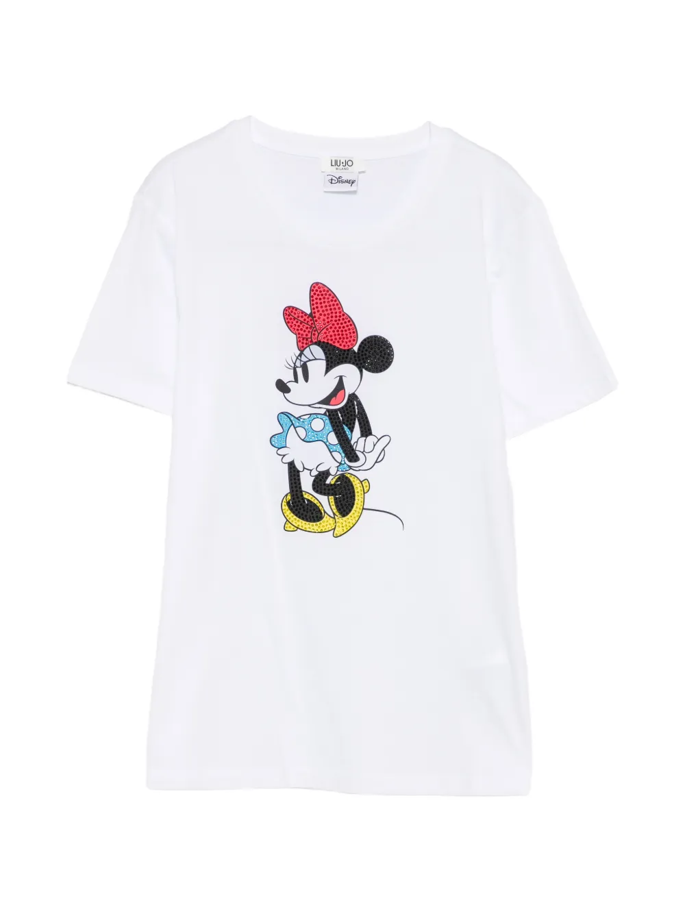 LIU JO x Disney Minnie Mouse rhinestone-embellished T-shirt - Bianco