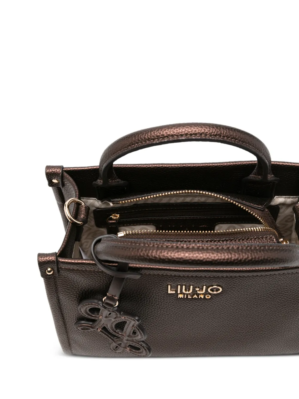 LIU JO Shopper met logoplakkaat Bruin
