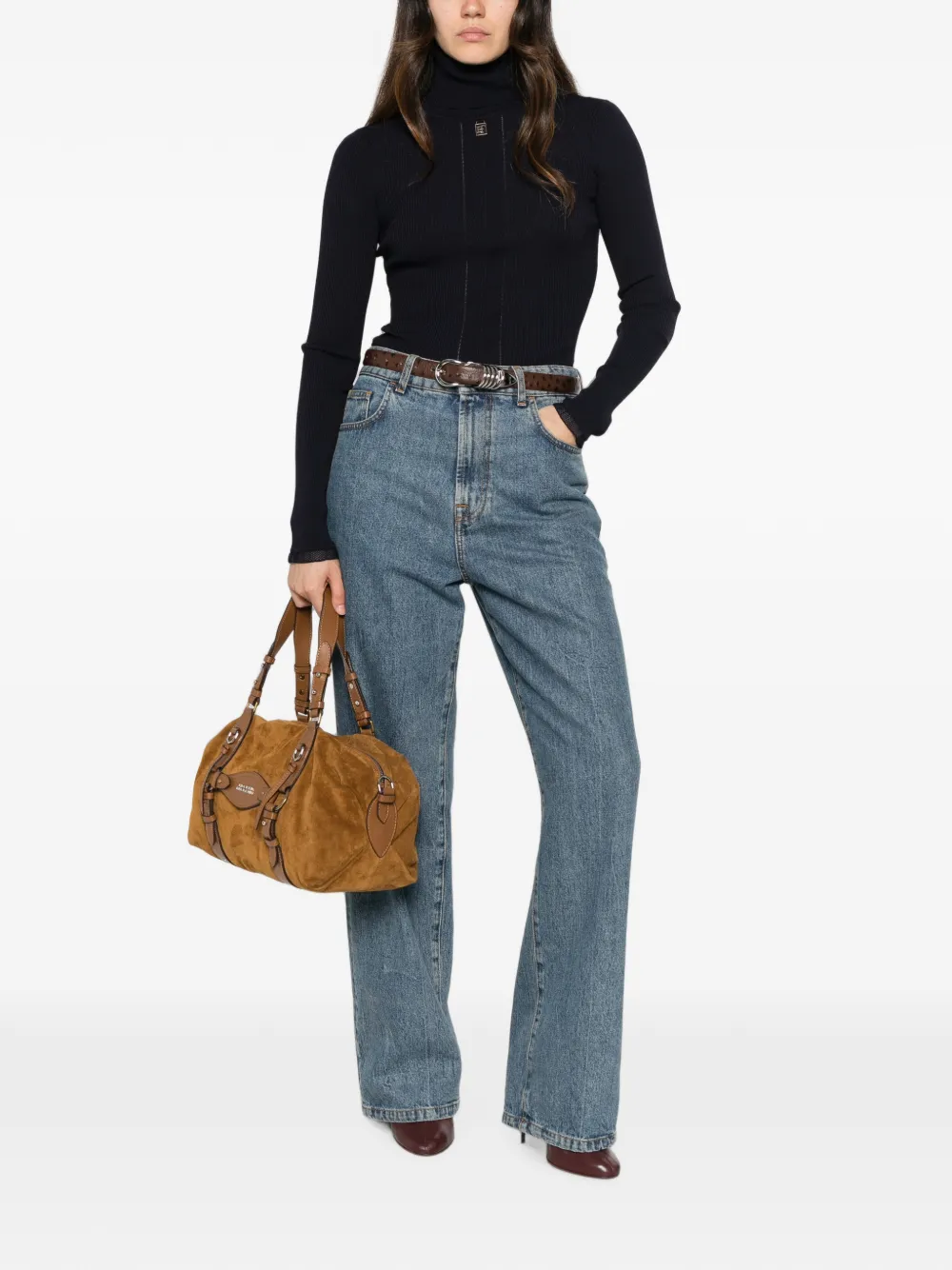 Elisabetta Franchi Coltrui met logoplakkaat Blauw