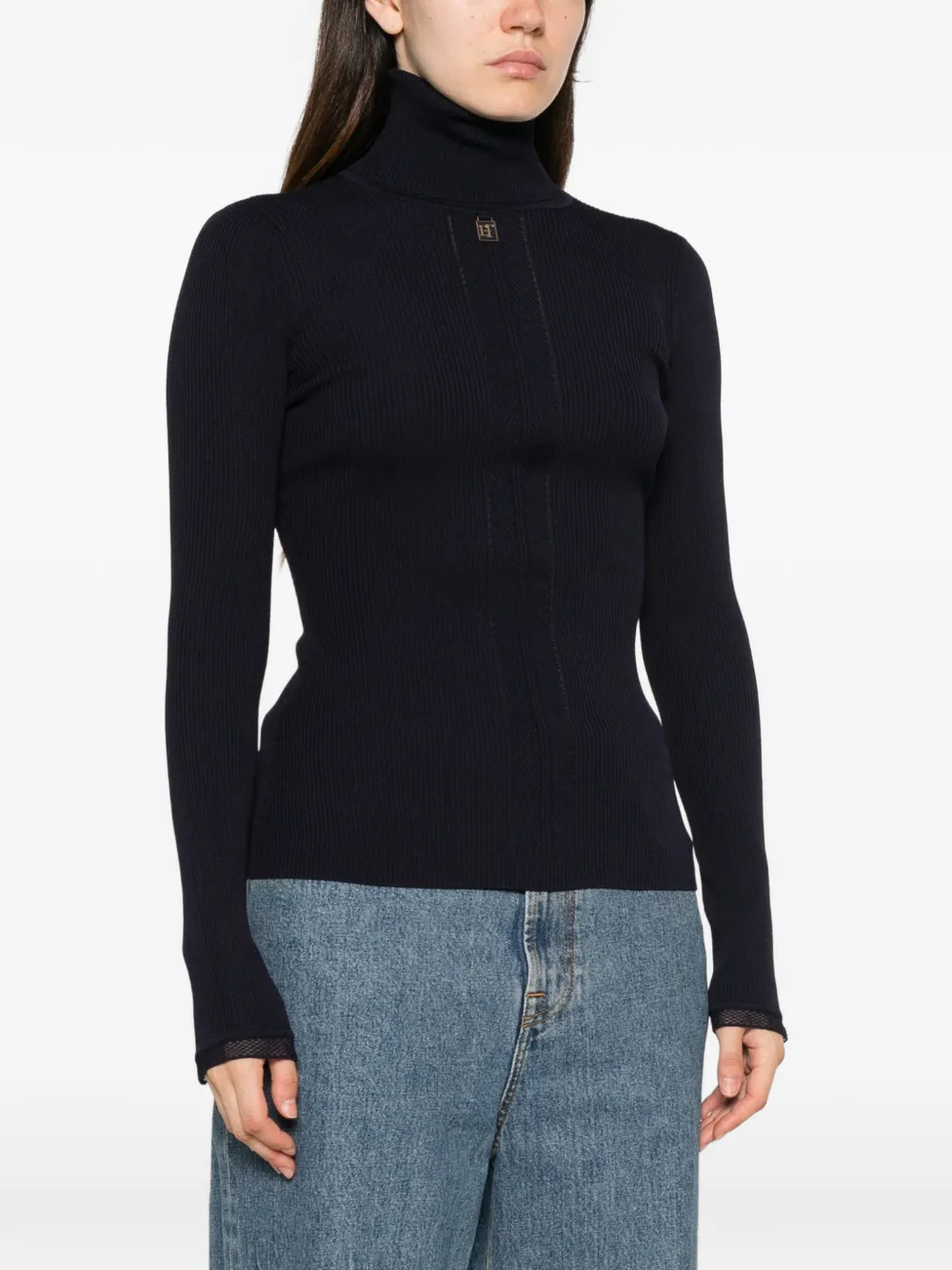 Elisabetta Franchi Coltrui met logoplakkaat Blauw