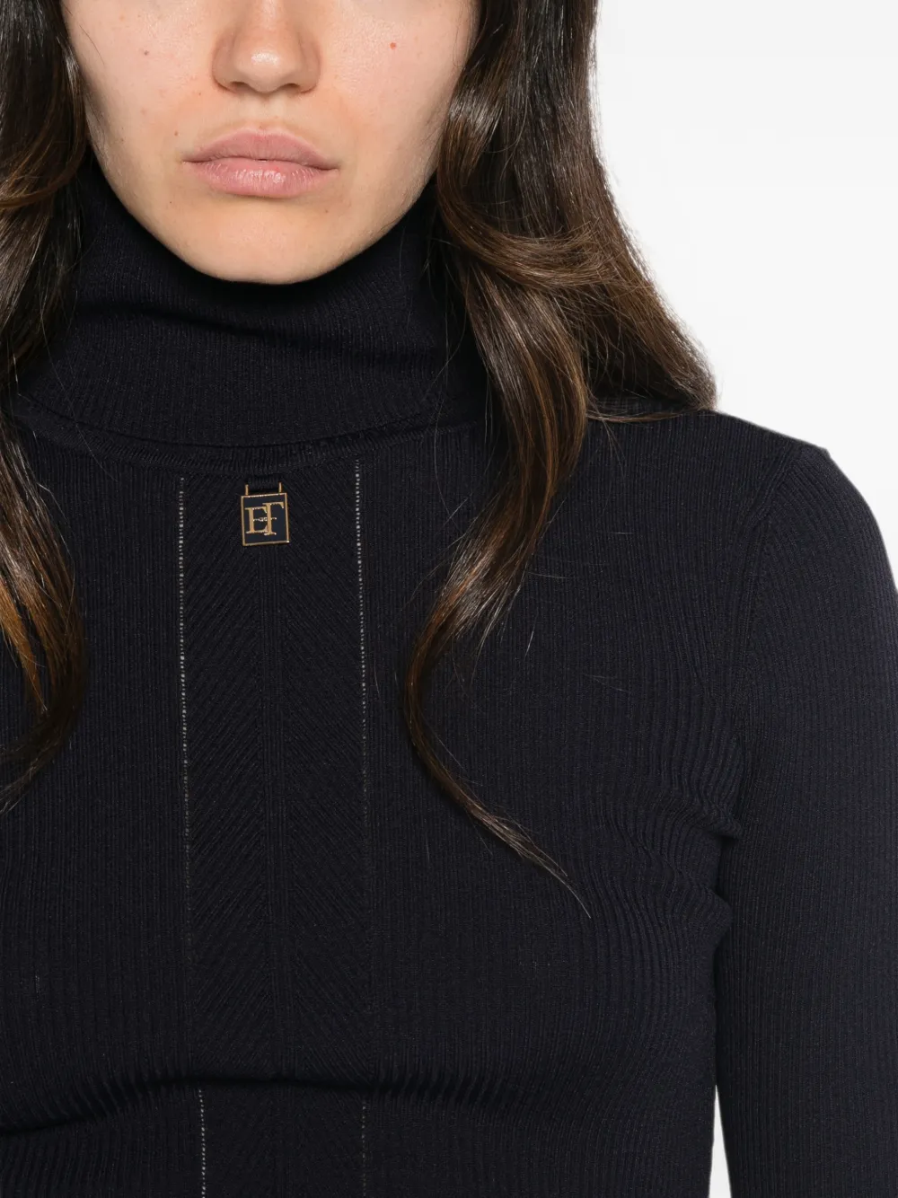 Elisabetta Franchi Coltrui met logoplakkaat Blauw