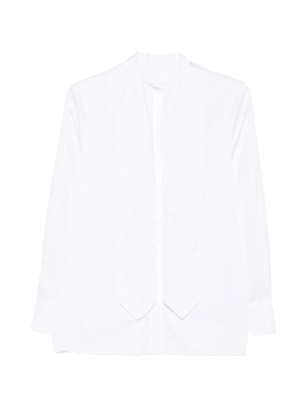 Dondup Tie-detail Long-sleeve Shirt In White