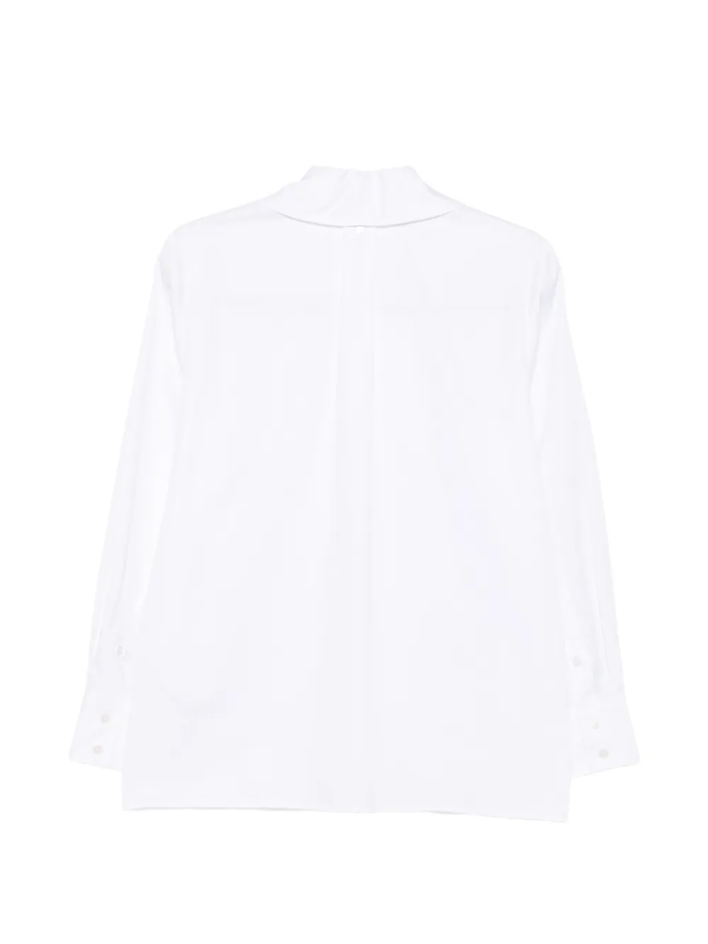 DONDUP tie-detail long-sleeve shirt Wit